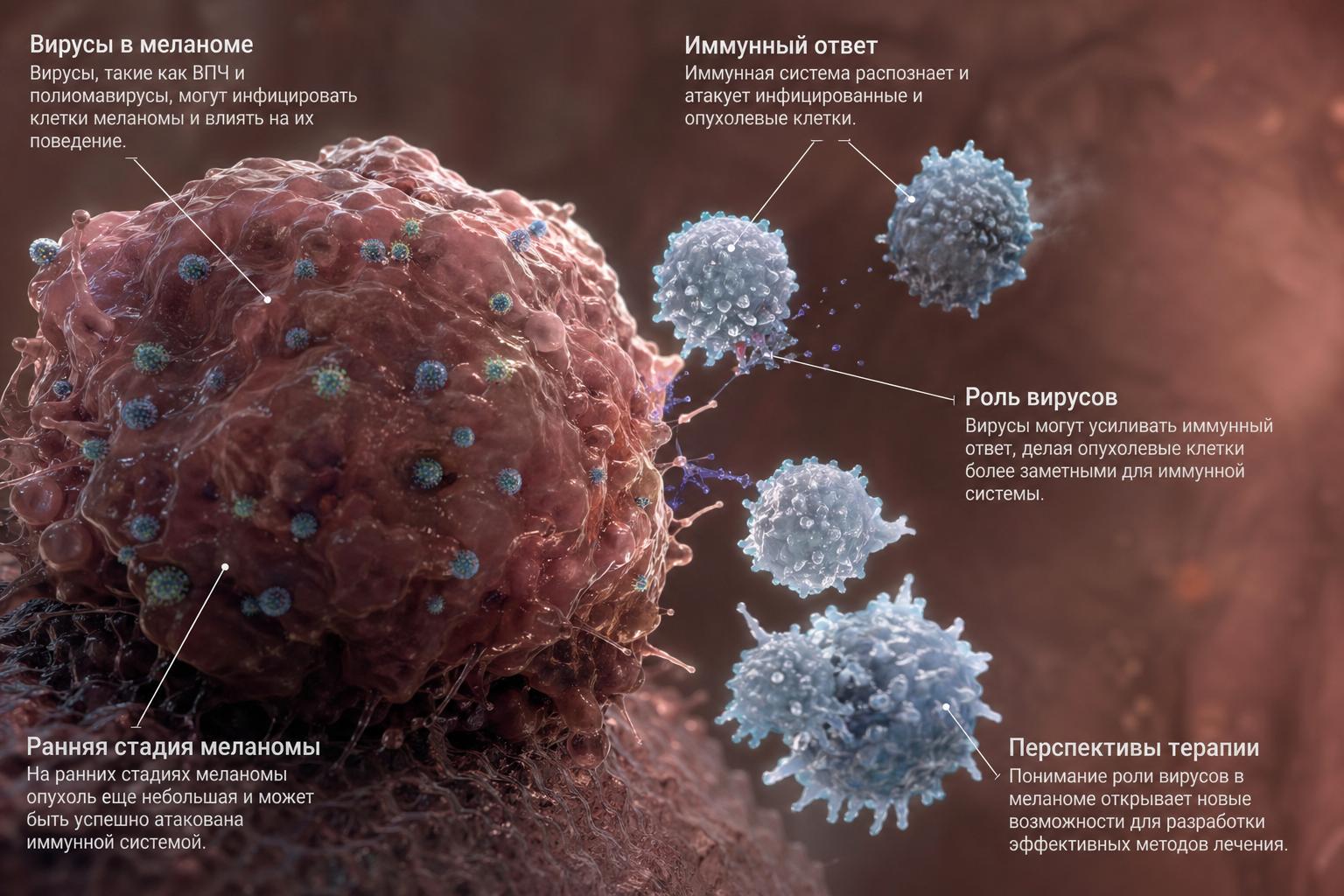 Вирусы и иммунный ответ при ранних стадиях меланомы